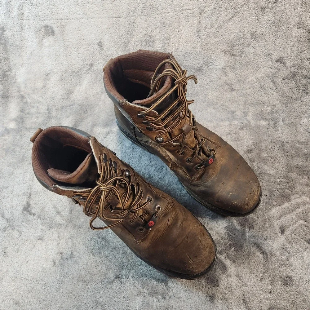Wolverine Boots Mens 10.5 Brown Leather DuraShocks 8